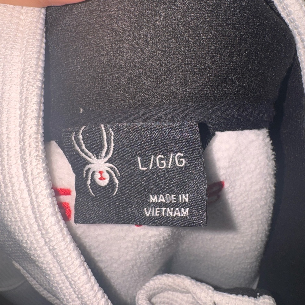 🙂Spyder White, Black and Red Half-Zip Pullover - Picture 2 of 3